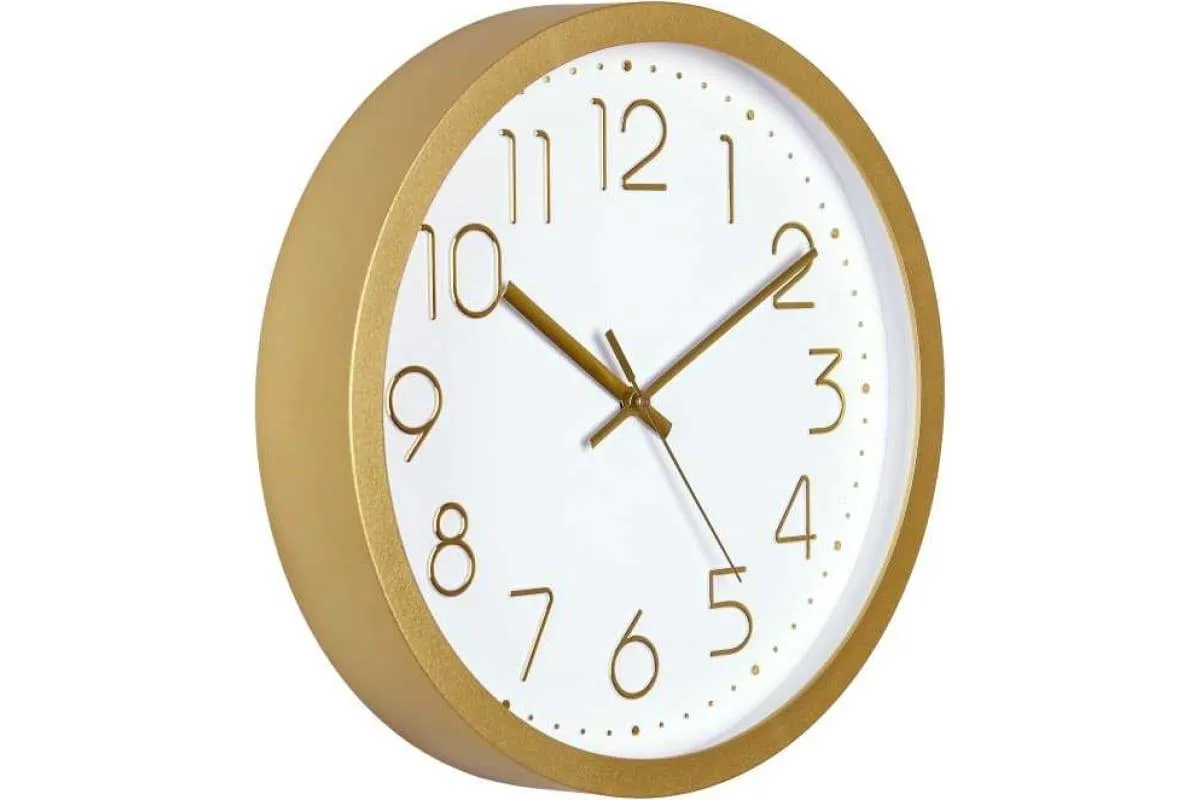 Настенные часы Troyka 76768781 золотистый