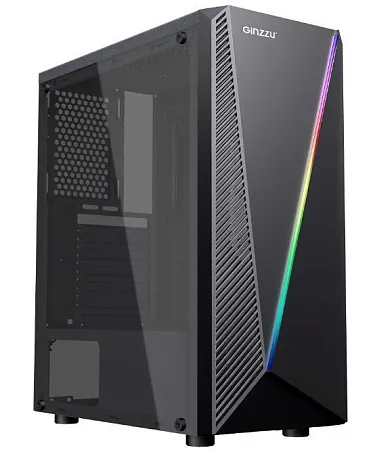 Корпус Ginzzu SL150 (mATX, ATX, Mini-ITX, черный, без БП)/(SL150)