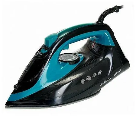 Утюг DELTA LUX DE-3000 (черный, бирюзовый) Утюг DELTA LUX DE-3000 (черный, бирюзовый)