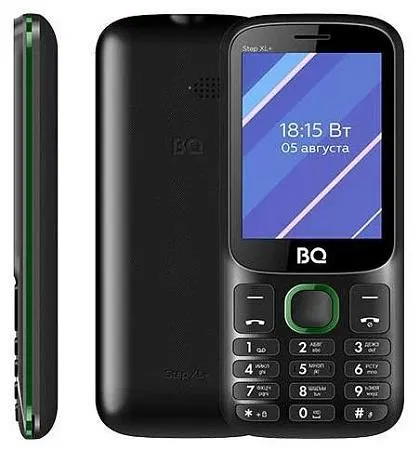 Мобильный телефон BQ 2820 Step XL+,зеленый, черный