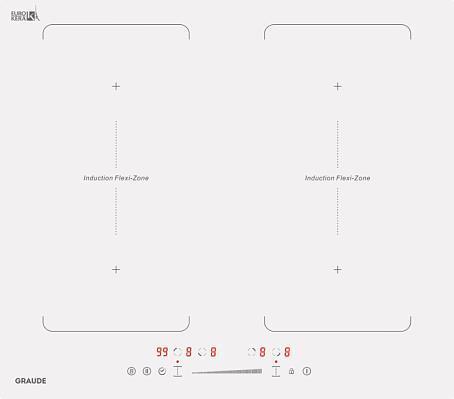Варочная панель GRAUDE IK 60.2 BW (белый)(индукционная варочная поверхность)