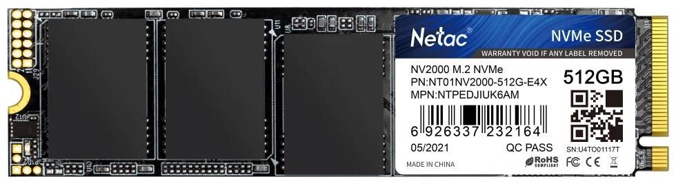 SSD диск NETAC NV2000 (512 Гб (M.2) 2280)/(NT01NV2000-512-E4X)