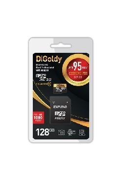 DIGOLDY MicroSDXC 128GB Class10 + адаптер SD (95MB/s)