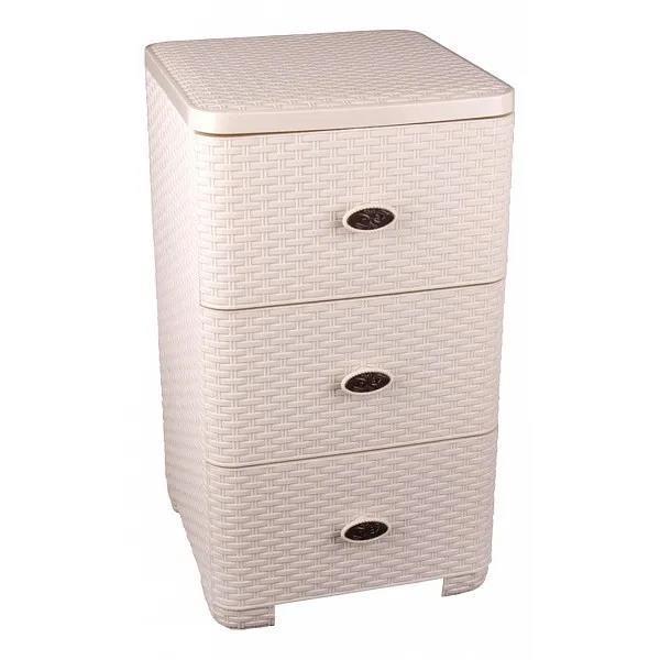 Комод АЛЬТЕРНАТИВА М2429 "Плетенка" слоновая кость