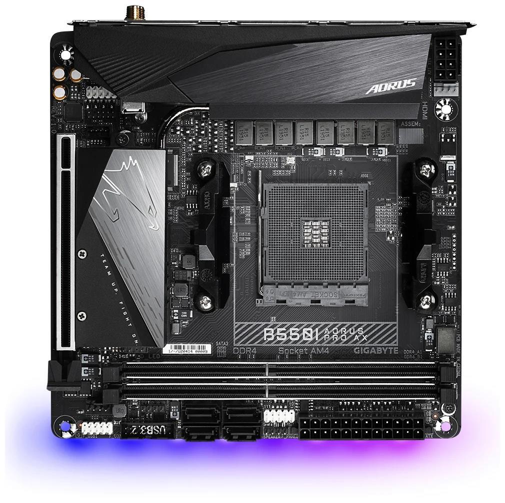 Материнская плата AM4 GIGABYTE B550I AORUS PRO AX