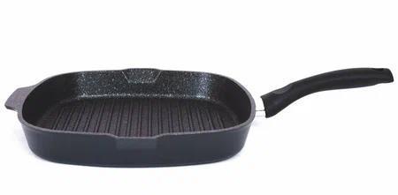 Сковорода-гриль Kukmara сгкгг280а а/пр литая 28х28см Granit ultra blue (28 см Съемные ручки)