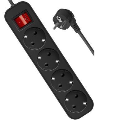 Сетевой фильтр Defender G450 5 м, черный