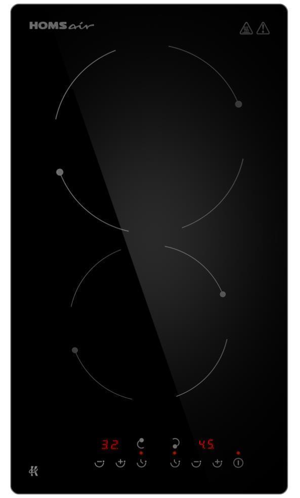 Варочная панель HOMSair HVC32BK (черный)(электрическая варочная поверхность)