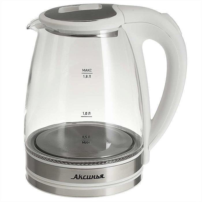 Электрический чайник Аксинья КС-1021 (белый)