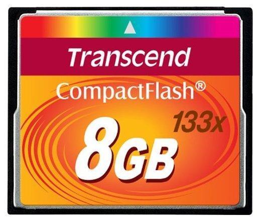Карта памяти Transcend Compact Flash  8 Гб  (TS8GCF133)