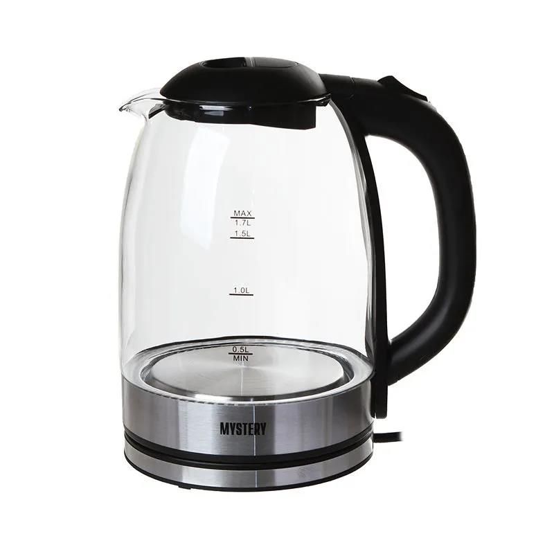 Электрический чайник Mystery MEK-1653 (черный, серебристый)