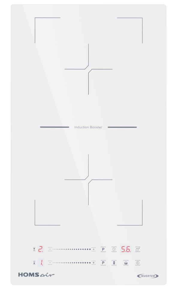 Варочная панель HOMSair HIC32SBG Inverter (белый)(индукционная варочная поверхность)
