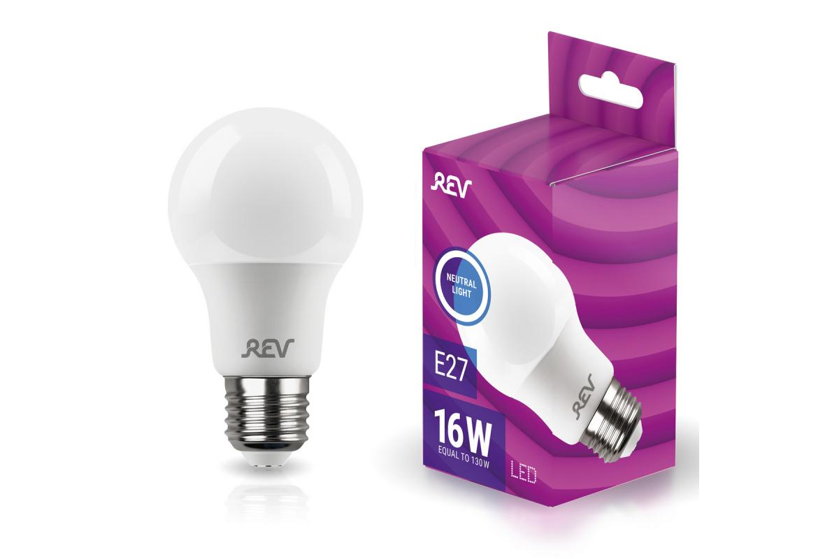 Лампа светодиодная REV 32403 4 A60 Е27 4000К 16 Вт