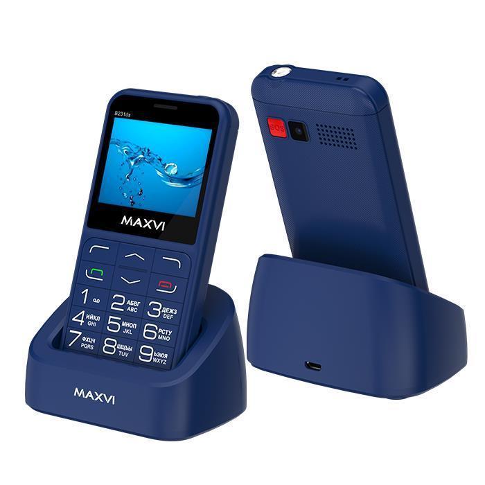 Мобильный телефон MAXVI B231ds,синий