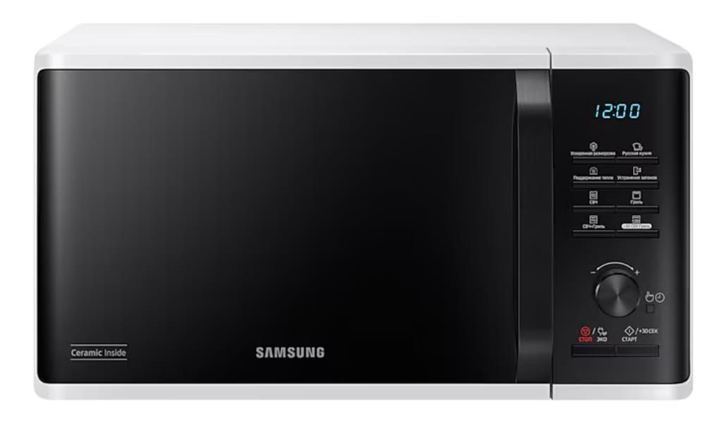 Микроволновая печь Samsung MG23K3515AW/BW (черный, белый)