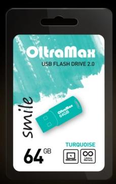 OLTRAMAX 64GB Smile USB2.0 бирюза