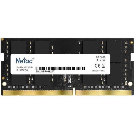Оперативная память 16 GB DDR4 NETAC NTBSD4N26SP-16 (21300 МБ/с, 2666 МГц, CL19)