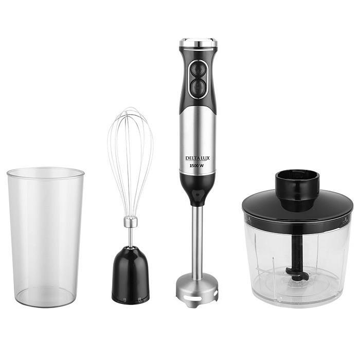 Блендер DELTA LUX DE-7008B (серебристый, черный)