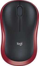 Мышь Logitech M185 красный, черный