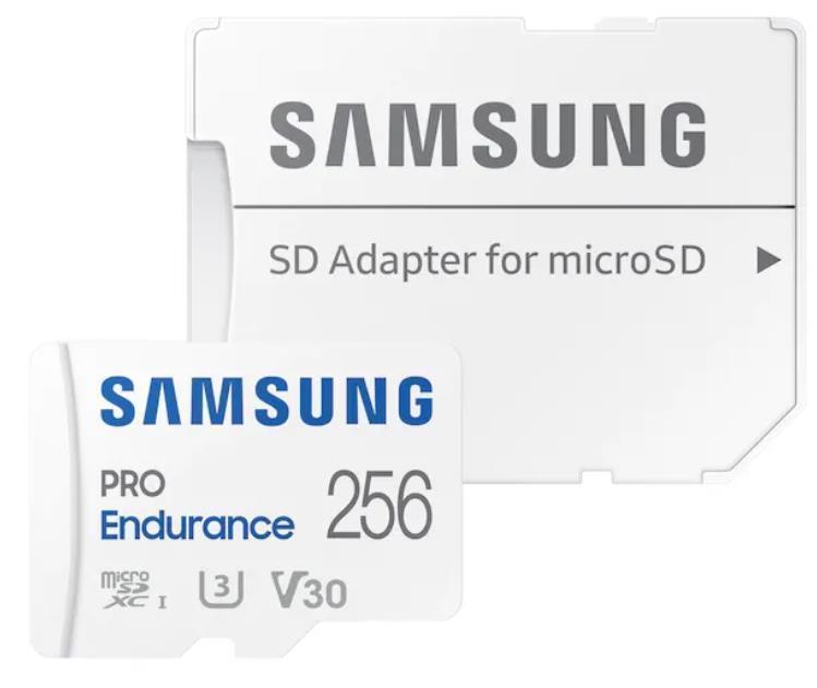Карта памяти Samsung MicroSDXC PRO Endurance Class 10 256 Гб адаптер на SD (MB-MJ256KA/APC)