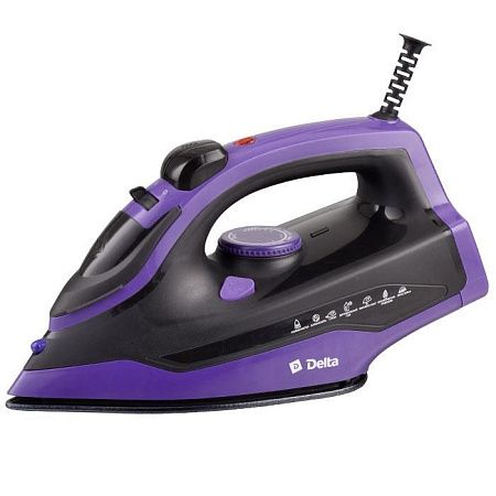 Утюг DELTA DL-353 (черный, фиолетовый)
