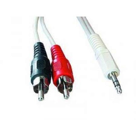 Кабель соединительный Gembird CCA-458 3.5 mm jack-RCA x2 (белый) (1,5 м) Кабель соединительный Gembird CCA-458 3.5 mm jack-RCA x2 (белый) (1,5 м)