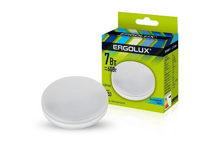 Лампа светодиодная Ergolux LED-GX53-7W-GX53-4K GX53 4500K 7 Вт Лампа светодиодная Ergolux LED-GX53-7W-GX53-4K GX53 4500K 7 Вт