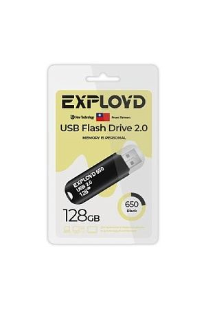 USB flash Exployd 650,(USB 2.0/128 Гб)-черный ()