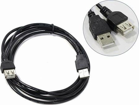 Кабель удлинительный ExeGate EX138943RUS (USB 2.0 A-USB 2.0 A) черный 1,8 м