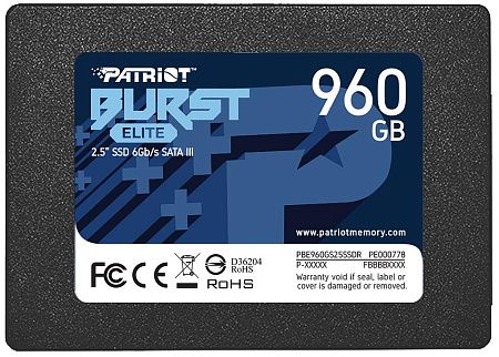 SSD диск Patriot Burst Elite (960 Гб (SATA) 2.5")/(PBE960GS25SSDR)