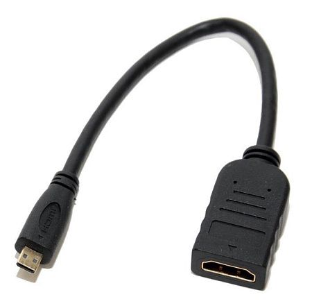 Переходник 5BITES BC-HDM2AF micro HDMI-HDMI (черный) (0,15 м)