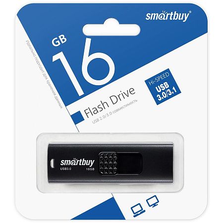 USB flash SmartBuy Fashion,(USB 3.0/16 Гб)-черный (SB016GB3FSK)