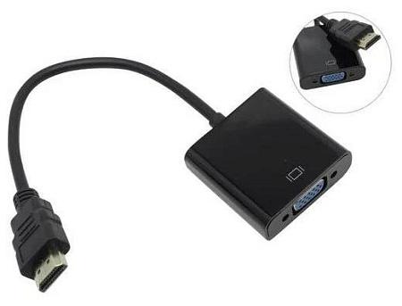 Переходник ExeGate EX-HDMIM-VGAF-0.15 HDMI-VGA (черный) (0,15 м)