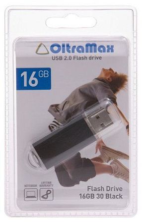 USB flash OltraMax 30,(USB 2.0/16 Гб)-черный () USB flash OltraMax 30,(USB 2.0/16 Гб)-черный ()