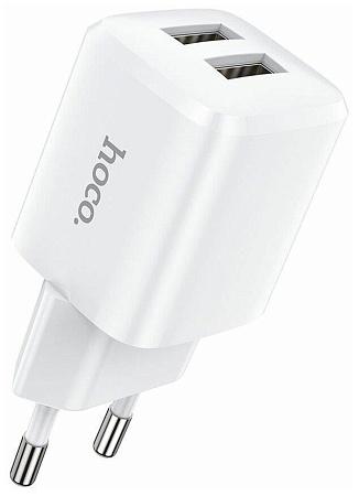 HOCO (6931474742025) N8 2USB 2.4A MICRO USB 1м белый