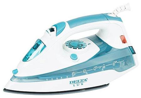 Утюг DELTA LUX DL-710 (белый, голубой) Утюг DELTA LUX DL-710 (белый, голубой)