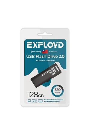 USB flash Exployd 580,(USB 2.0/128 Гб)-черный () USB flash Exployd 580,(USB 2.0/128 Гб)-черный ()