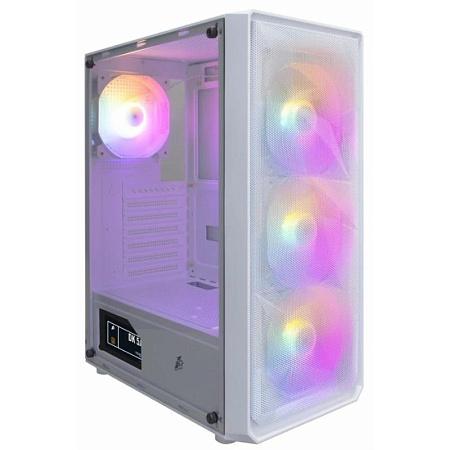 Корпус 1STPLAYER FD3 (mATX, ATX, Mini-ITX, белый, без БП)/(FD3-WH-4F1-W)