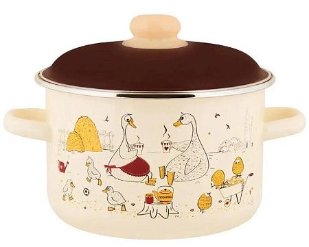 Кастрюля Appetite 6RD201M Подворье эмал цил 4,0л (4 л )