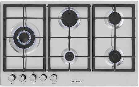 Варочная панель MAUNFELD EGHS.95.33CS/G (нержавеющая сталь)(газовая варочная поверхность) Варочная панель MAUNFELD EGHS.95.33CS/G (нержавеющая сталь)(газовая варочная поверхность)