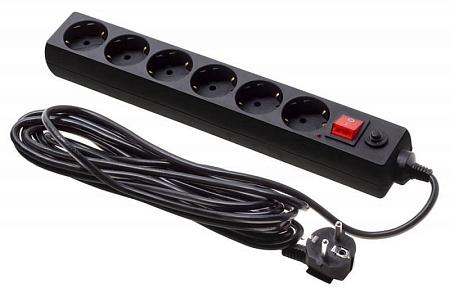 Сетевой фильтр Buro 600SH-16-5-B 5 м, черный