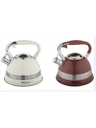 Чайник Kelli KL-4506 бежевый, коричневый