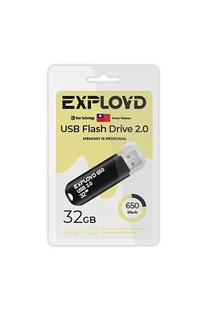 USB flash Exployd 650,(USB 2.0/32 Гб)-черный ()