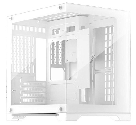 Корпус 1STPLAYER MEGAVIEW MV5-TP (Mini-ITX, micro-ATX, белый, без БП)/(MV5-TP-WH)
