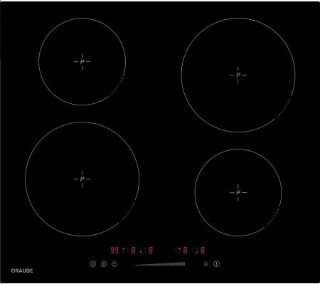 Варочная панель GRAUDE IK 60.0 AS (черный)(индукционная варочная поверхность)