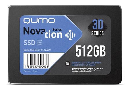 SSD диск Qumo Novation (512 Гб (SATA) 2.5")/(Q3DT-512GSCY) SSD диск Qumo Novation (512 Гб (SATA) 2.5")/(Q3DT-512GSCY)