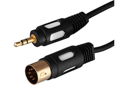 Кабель соединительный Rexant 17-2502 DIN 5pin-3.5 mm jack (черный) (1,5 м)