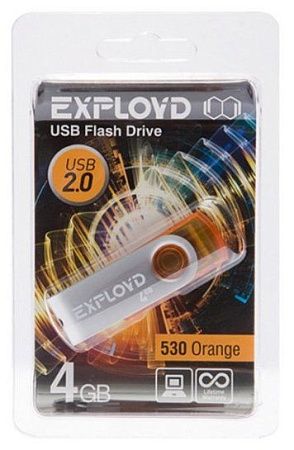 USB flash Exployd 530,(USB 2.0/4 Гб)-оранжевый () USB flash Exployd 530,(USB 2.0/4 Гб)-оранжевый ()