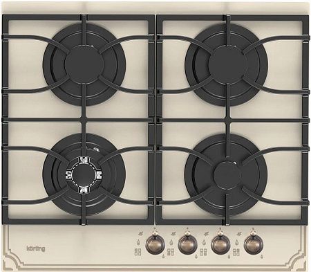 Варочная панель Korting HGG 6911 CTRB (слоновая кость)(газовая варочная поверхность) Варочная панель Korting HGG 6911 CTRB (слоновая кость)(газовая варочная поверхность)
