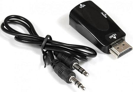 Переходник ExeGate EX-HDMIM-VGAF-C HDMI-VGA+ 3.5Jack (черный) () Переходник ExeGate EX-HDMIM-VGAF-C HDMI-VGA+ 3.5Jack (черный) ()